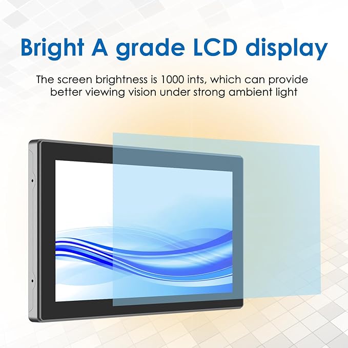High Brightness 15.6 Inch Industrial Outdoor Open Frame Touch Screen Monitor Wall Mount Embedded Touch Monitor - VGA+HDMI+DVI Port - 16:9