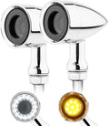TSUNG Universal Motorcycle LED Turn Signals Lights Small Bullet Front Rear by TSUNGMOTO