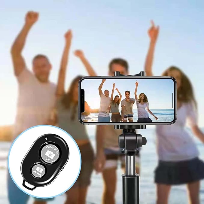 Belijean Bluetooth Remote - Compatible with All iPhone, iPad & Tablets - 2 Pack Bluetooth Clicker for Photos & Videos