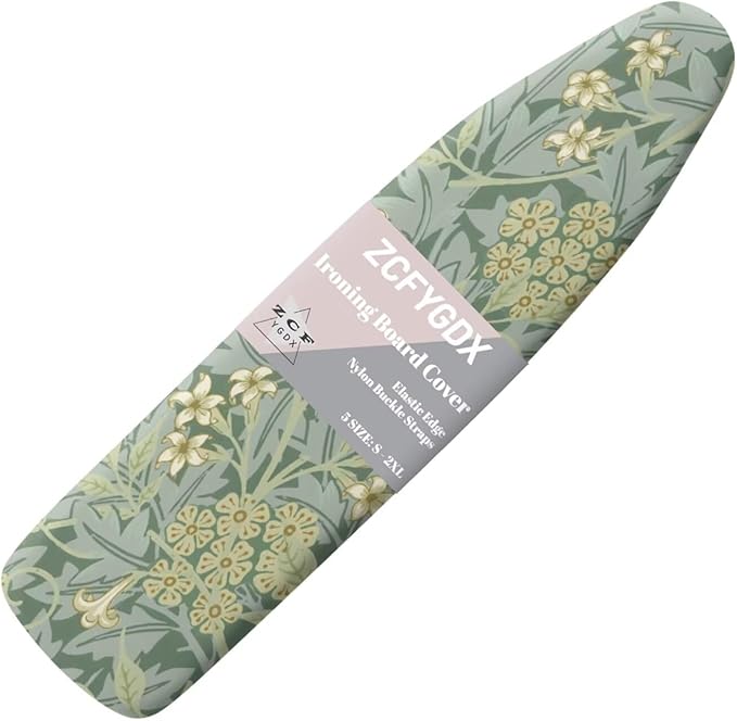 ZCFYGDX 18x58 in Ironing Board Covers Easy to Install Resistant,Elastic Edge 3 Nylon Buckle Strap Fasteners Breathable & Wear-Resistant,Resist Scorch Staining Protective Cover William Morris Prints