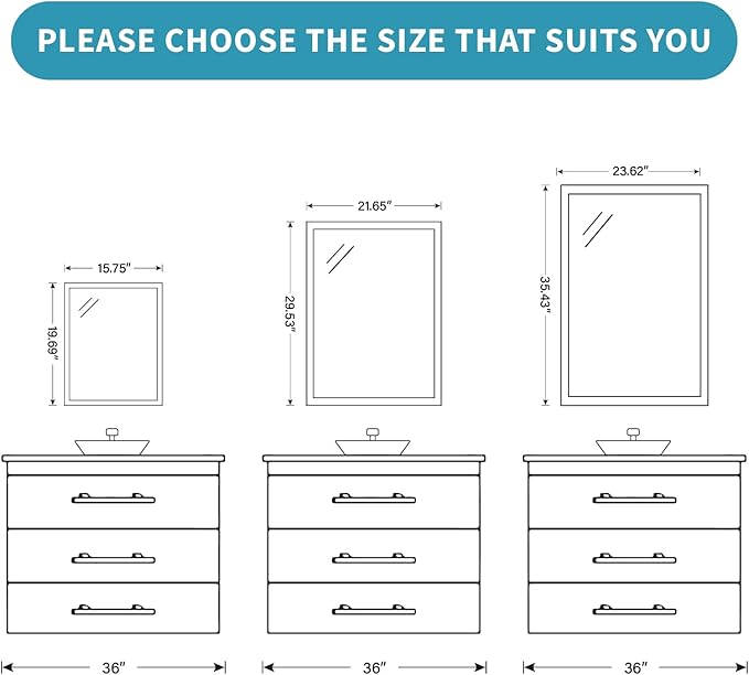 Oak Wood Effect Framed Wall Mirror, 30x48 Rectangle Mirror, Anti-desilvering Tempered Glass, Sustainable&Sturdy Frame, Anti-Rust, HD Reflection &3min Fast Setup for Bathroom Living Room