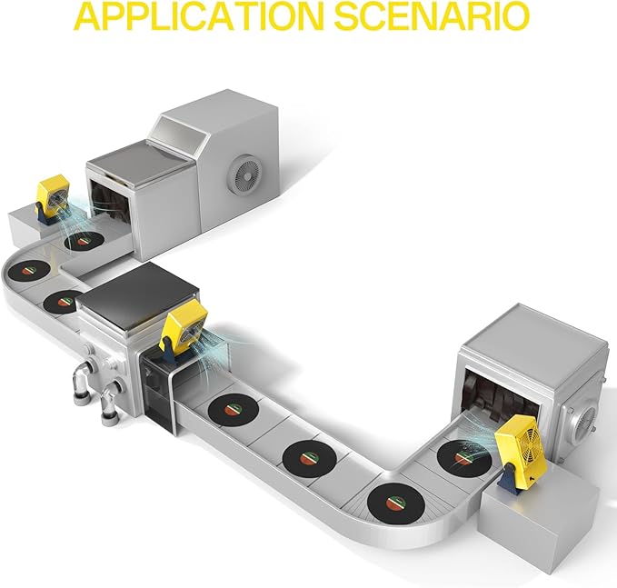 Anti-Static Ion Fan, Ion Electric Fan, Static Eliminator, Electronic Manufacturing Maintenance, Scientific Research Laboratory, Chip Packaging to Eliminate Static Electricity (BK001-Yellow)