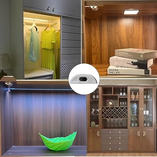 VST Motion Sensor Light Switch, IR Sensor Switch Door Activated Light Switch for Closet Light LED Lights and Under Cabinet Lighting (DC 12/24V 3A)