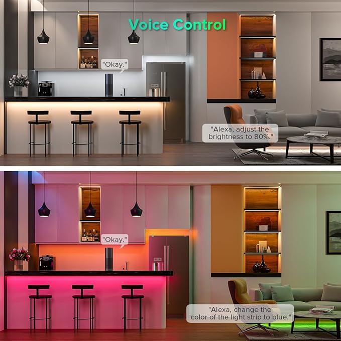 FCOB 5in1 WB5 2.4GHz WiFi PWM LED Controller Compatible with Alexa Google Home Smart Life Tuya APP for Dimming CCT RGB RGBW RGBCCT LED Strip Light Controller Works with WR01RF WR02RF, DC12V-24V