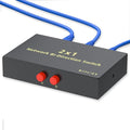 RJ45 Network Switch Selector 2x1 Ethernet RJ45 Network Switch Splitter Selector by Kisdoo