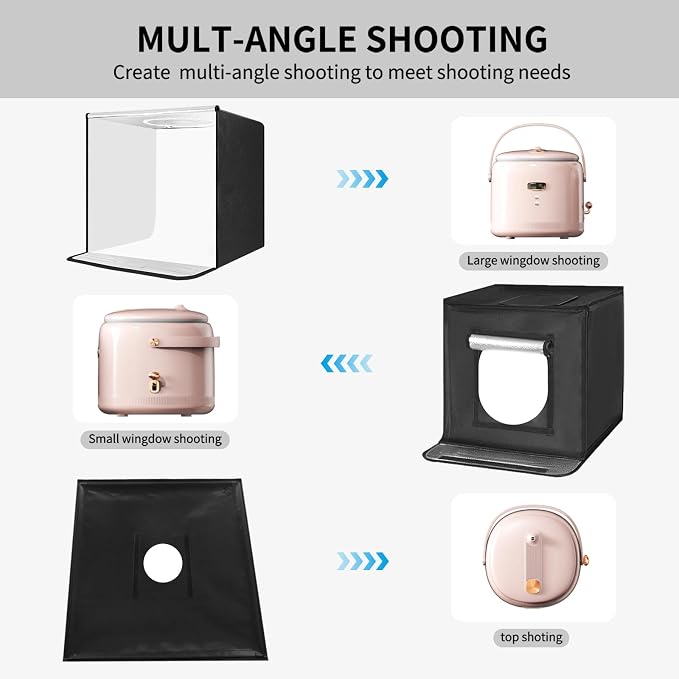Pro 20"x20" Photo Studio Light Box 3-Side Light Panel/3-Temp/Dimmable - Image 5