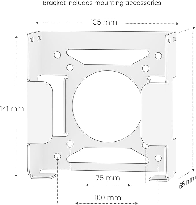 Fasgear Mac mini M4 Mount 2024 - Pure Aluminum Under Desk VESA Monitor Mounting Bracket with Anti-Theft, Black Aluminum