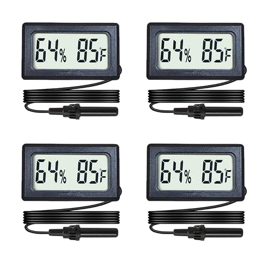 4-Pack Mini Digital Hygrometer Thermometer Gauge by BuynowonVeanic