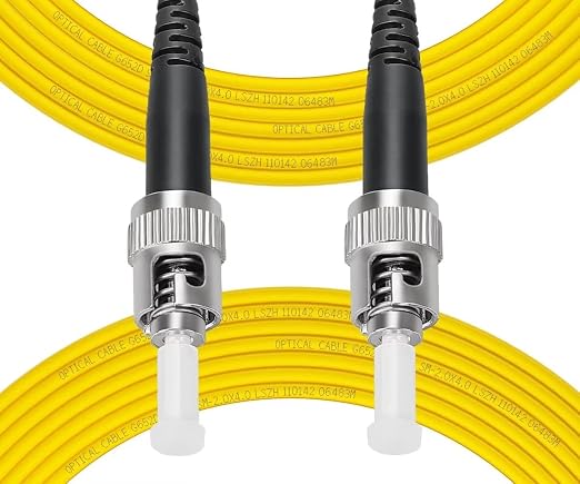 Fibergaga-5m OS2 ST to ST Fiber Patch Cable, Single Mode, Length Option: by Fibergaga