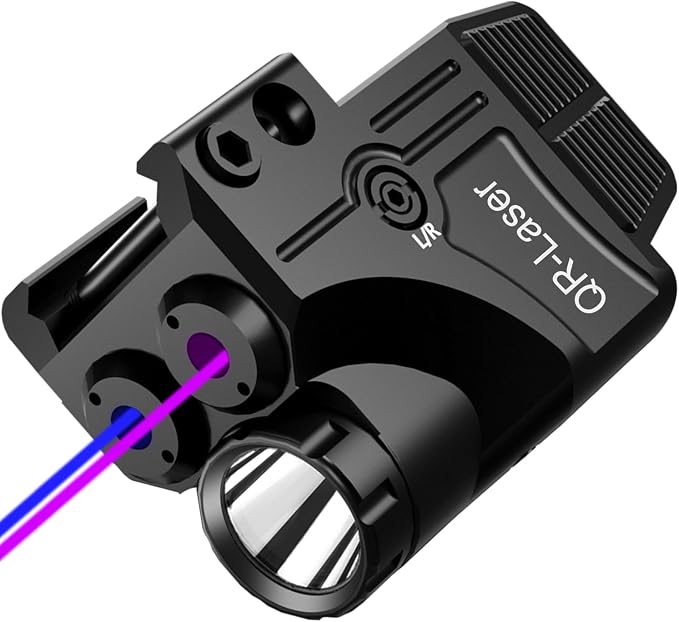 Red Green Purple Blue Laser Light Combo, 800 Lumens Tactical Flashlight Laser by QR-LaserOfficial