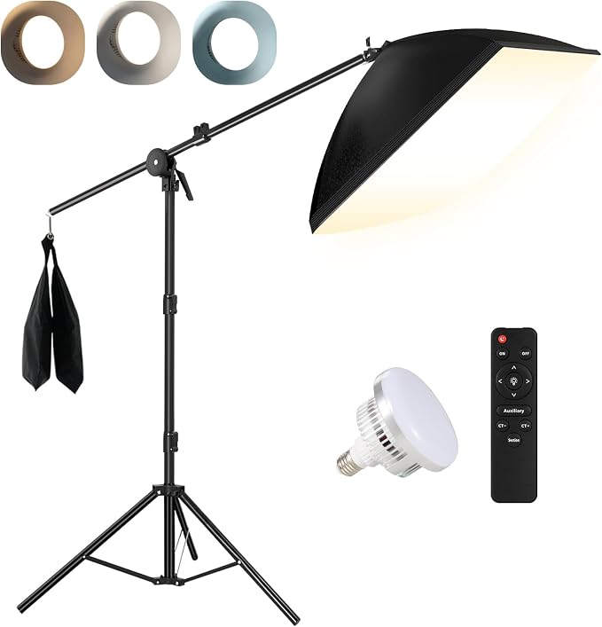 NiceVeedi Softbox Photography Lighting Kit, Overhead Studio Lights by NiceVeediOfficial