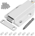 8 Pack Magnetic Push Latch,Heavy Duty Magnetic Touch Latch,for Push to Open Cabinet or Kitchen Drawer, Kitchen Door,on Strong Pop Out (White - 2.7 inch, 8 Pack)