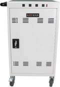 Thetilsy 35 Device Mobile Charging Station for Laptops/Tablets/iPads/Chromebooks,35 Bay Lockable Charging Cabinet with Power Strip for Classroom,School Charging Carts with Casters(White)