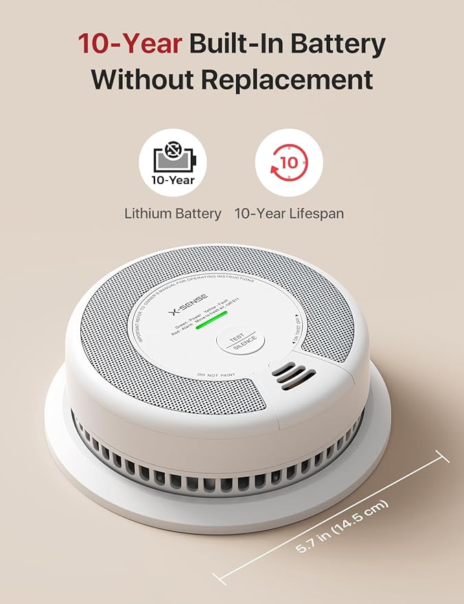 X-Sense Wireless Interconnected Combination Smoke and Carbon Monoxide Detector - Image 3