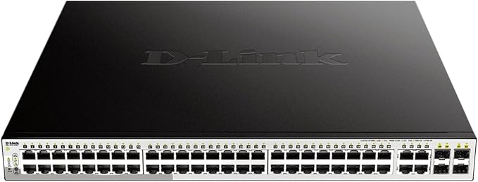 D-Link 52-Port Gigabit Smart Managed PoE+ Switch | 48 PoE+ Ports + 4 Combo SFP by D-Link