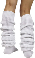 Women's Extra Knit Japanese Style Loose Socks White Lolita Leg Warmer Bubble by QOOEQPQY