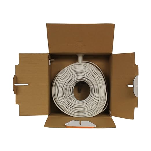 NavePoint 500ft in Wall Audio Speaker Cable Wire CL2 16/2 AWG Gauge 2 Conductor Bulk White