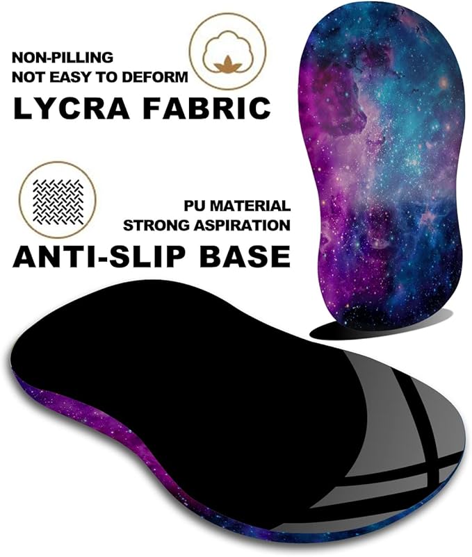 KUOSGM Mouse Pad Wrist Support, Ergonomic Mouse Pad with Massage Dot, Comfortable Computer Mouse Pad for Laptop, Wrist Rest Pain Relief Mousepad with Non-Slip PU Base for Office & Home, 12 x 8 in