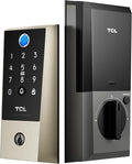 TCL D2 Plus Fingerprint Smart Lock, Wi-Fi Keyless Entry Door Lock, IP55 Weatherproof, Built-in Doorbell, Auto Lock, Easy Install, Brushed Nickel