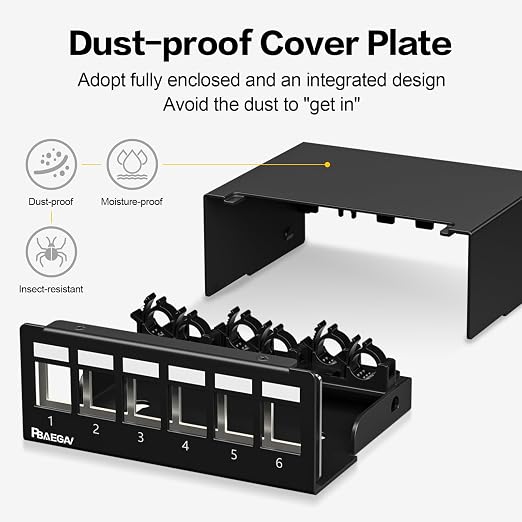 Patch Panel 6 Port Keystone Network Blank Patch Panel UTP/STP Compatible - Image 5