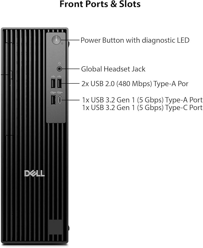 Dell Pro Slim QCS1250 Business Desktop, New OptiPlex Version, Intel Core i7-14700(20 Core, 28 Threads), 32GB DDR5 RAM, 1TB PCIe SSD, Ultra-Quiet Design, Dual 4K Monitor Support, USB-C, Windows 11