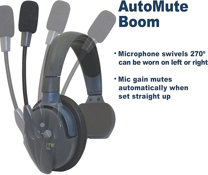 Eartec UL422 Ultralite-HD 4-Person Full Duplex Wireless Intercom Headset Communication System, Single and Dual Ear Headsets, Up to 1000ft Range, U.S. Company