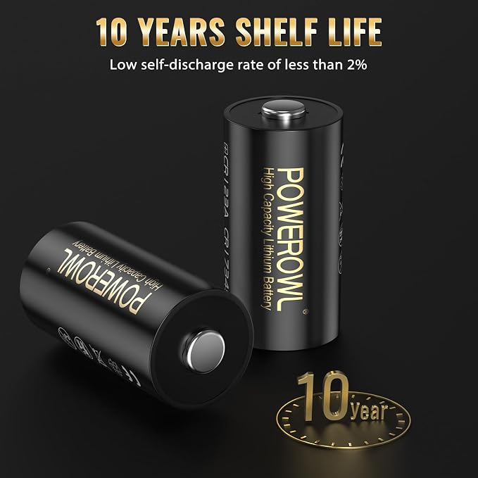 POWEROWL 123A 3V Lithium Battery 16 Count, High Capacity Cr123A 123 C123 - Image 5