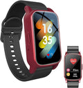 Elderly Fall Watch, Smart Watch for Men Women Wtih Sos Call and Health Monitoring, Ip67 Waterproof, Emergency Call Bracelet, for Seniors & Adults, Christmas and Birthday Gifts, 4G Safety(Red)