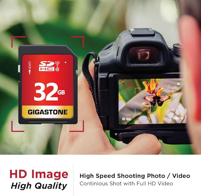 GIGASTONE 32GB SD Card 2-Pack UHS-I U1 Class 10 SDHC Memory Card High-Speed - Image 3
