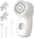 Fabric Shaver Lint Remover Sweater Shavers to Remove Pilling,Rechargeable Sweater Defuzzer with 2 Extra Blades, Fuzz Remover for Clothes Couch Furniture