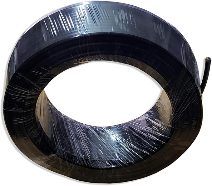 150FT 22 AWG Gauge Wire/Cable RVV 4 Conductor Bare Copper for Video Intercom/Video Door Bell/Alarm Security Burglar, Extensionext Cord/Line,Black Outer Jacket