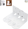 Sumnacon 3PCS Wall Mount Camera Shelf- Metal Small Wall Shelf with Adhesive,Universal Small Floating Shelf for Security Cameras, Speakers,White