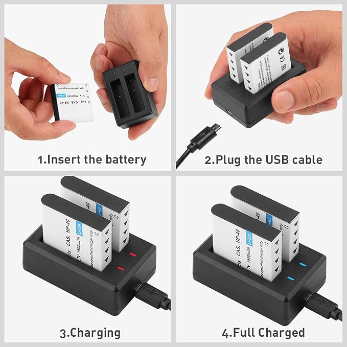 NP-40 Battery Pack, 3 x 1500mAh Rechargeable Batteries - Image 7