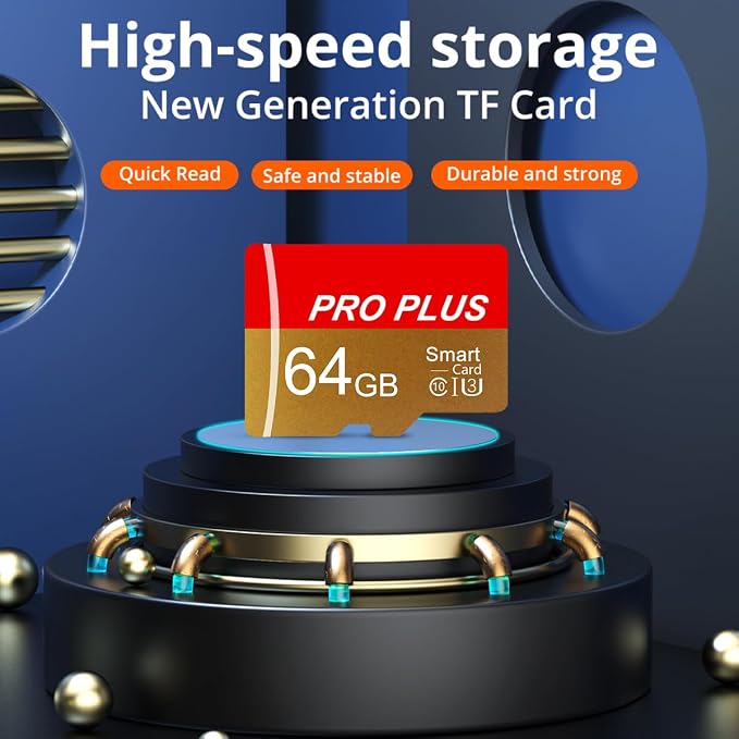 2 Pack Memory Card 64GB with Adapter, High Speed TF Card, UHS-I C10 A1 Memory - Image 4