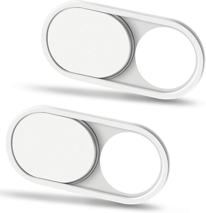 CloudValley Webcam Cover Slide, 0.023 Inch White, Web Camera Cover by CloudValley