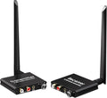 YEUGICEO 5.8GHz Wireless RCA AUX Audio Transmitter Receiver for TV Pojector,164Ft,9ms Latency, Volume Contral Knob, Used for TV Pojector to Activer Speaker Soundbar AMP