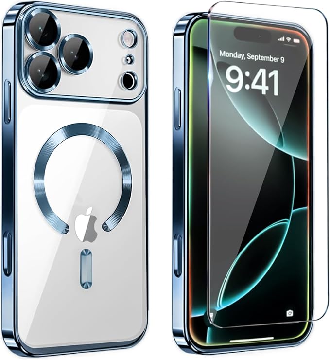 Magnetic Glossy Case for iPhone 17 Pro, iPhone 17Pro Phone Case Slim Clear by Unknown