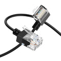 Cat6A Ethernet Cable 90 Degree Right Angled 30FT, Flexible Slim & Ultra Thin by Thzzhnno