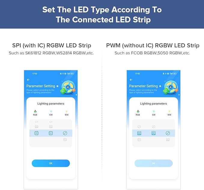 BTF-LIGHTING SP530E WiFi Alexa Bluetooth Controllers 4 Zones 2.4GHz RF RB3 Remote Kit Support FCOB COB SMD PWM or SPI RGB RGBW LED Strip WS2811 WS2812B WS2814 WS2815 SK6812 IC etc DC5V DC12V DC24V