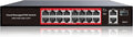 PoE Switch, 16 Port Managed POE+ Ethernet Switch, 240W Built-in Power, Support by STEAMEMO