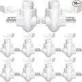 Tuanse 10 Sets Plug in Night Light Module Night Light Base with Shade Mounting Clip Plastic Lights Rotating Base for Making Your Own Decorative (White)