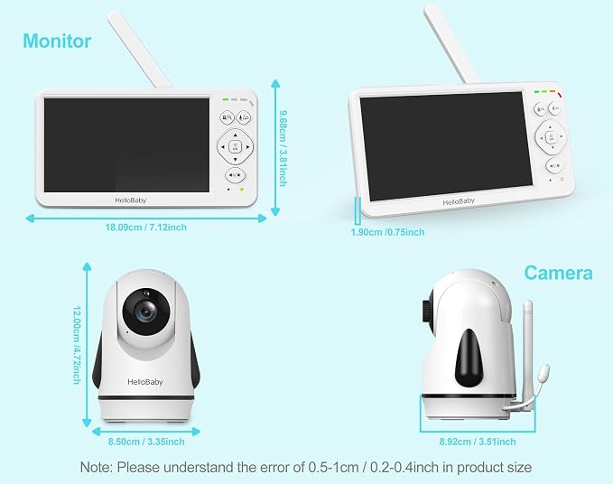 HelloBaby 6” Video Baby Monitor - Image 8