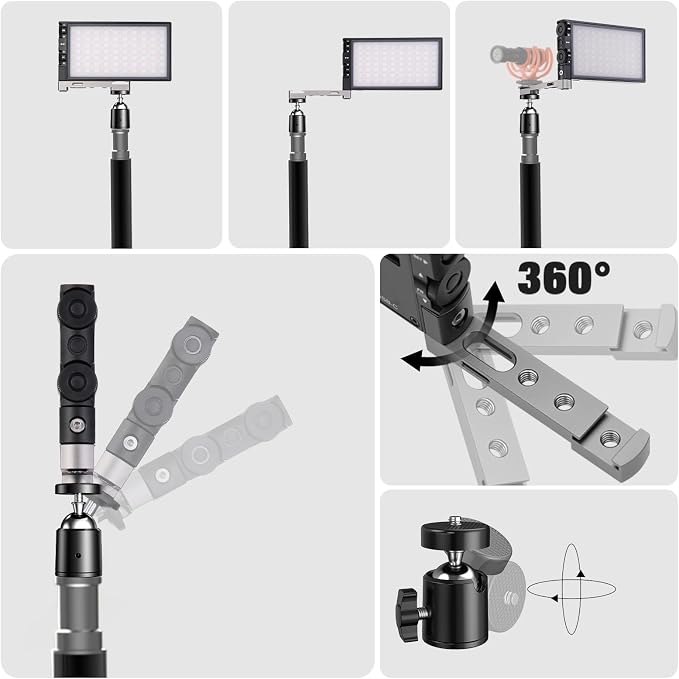 Pixel G1s RGB Video Light with APP Control, 12W 210 Minutes Rechargeable - Image 6
