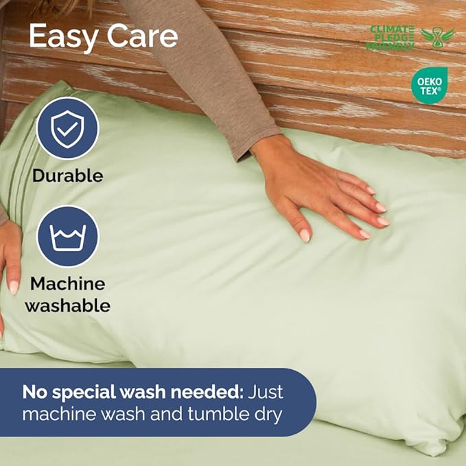 RV Short Queen Sheet Set 60 X 75 - 4 Piece RV Short Queen Bed Sheets - Soft, Breathable & Cooling - Designed for Bunks, Trailers & Campers - Fits 8” to 12" Mattress - Luxury Bedding - Light Sage Green