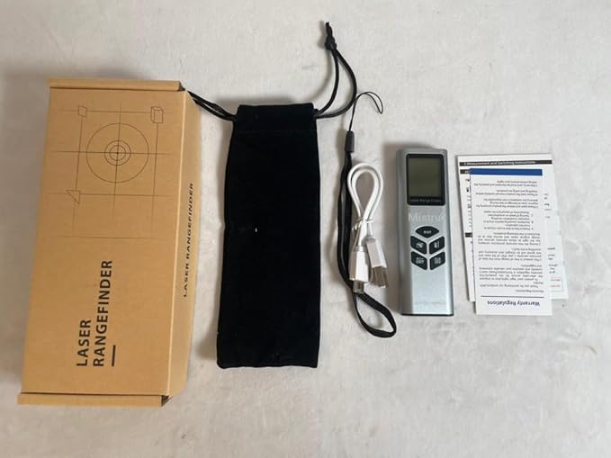 Laser Measuring Tool 131FT Laser Rangefinder Tape FT/M/INCH Compact Laser Measuring Tape with Electronic Level and flash USB Charging continuous/angle/área/volume/pythagorean measurement