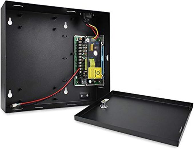 MENGQI-CONTROL 1 Door Access Control Systems with 600lbs Magnetic Lock Waterproof Reader 110V Power Box Exit Motion Sensor Complete Kit