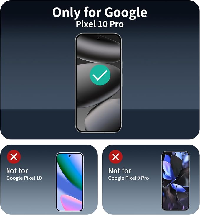 4-Pack Camera Lens Protector for Google Pixel 10 Pro, Tempered Glass Camera - Image 2
