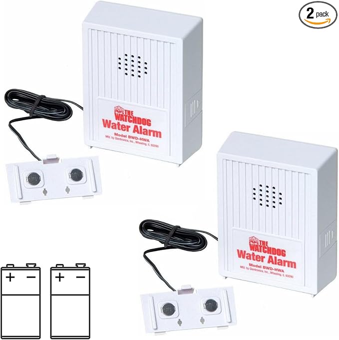 Glentronics Watchdog BWD-HWA Water Sensor Alarm & 9V Batteries by Unknown