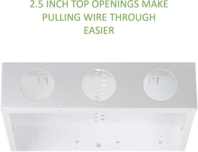 On-Q 28" Structured Media Enclosure with Hinged Cover Lock, 20 Gauge CRS, Flush or Surface Mount