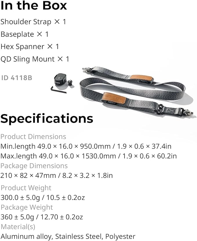 SmallRig RS3 RS2 Weight-Reducing Shoulder Strap Compatible with Sling Handle for DJI, Gimbal Belt with Upgraded QD Quick Release Buckles for DJI RS 5 / RS4 / RS4 Pro/RS 3 / RS 3 Pro/RS 2